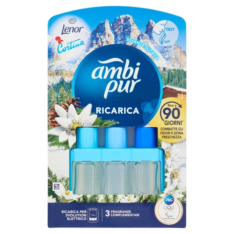Ambi Pur Profumatore per Ambienti Elettrico Ricarica 3Volution, Cortina 20 ml